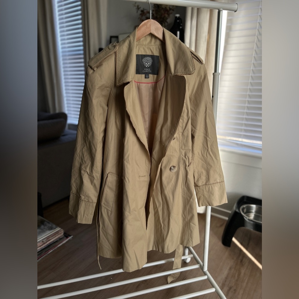 Vince Camino Trench Coat with Belt Tie